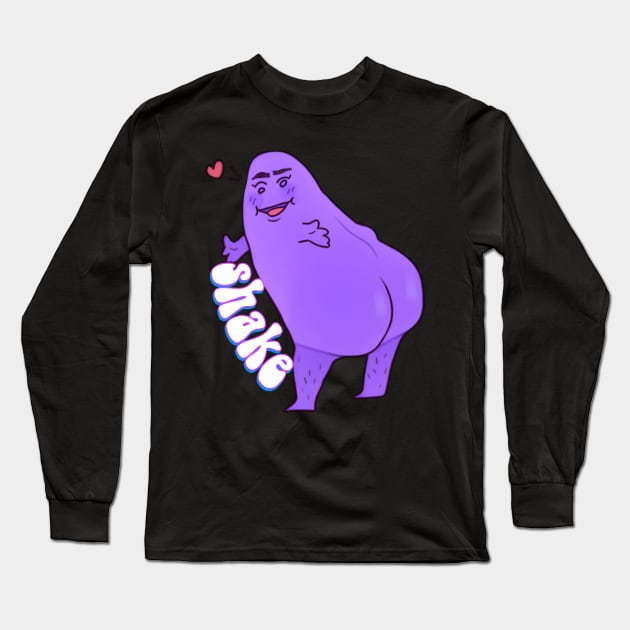 Grimace funny shake Long Sleeve T-Shirt by Fadedstar